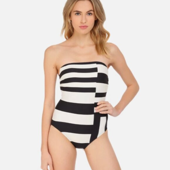 Kate Spade New York Balboa Island Bandeau Maillot One Piece Swimsuit size L - Picture 4 of 14